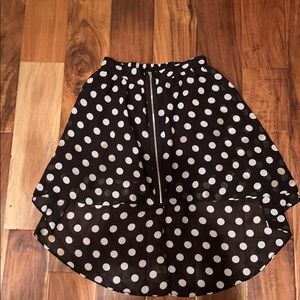 D-signed high low skirt sz m polka dots